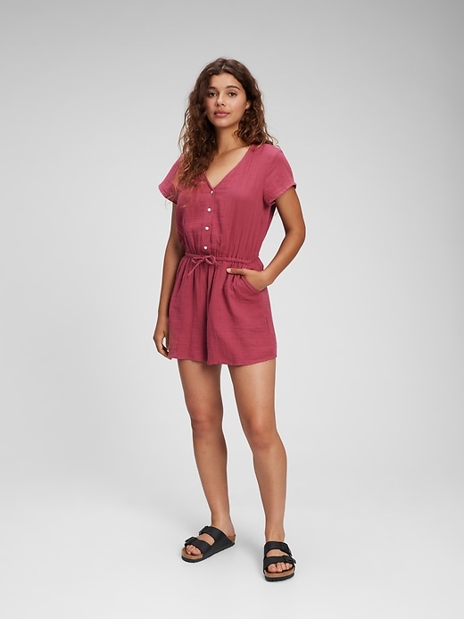 View large product image 1 of 1. V-Neck Romper