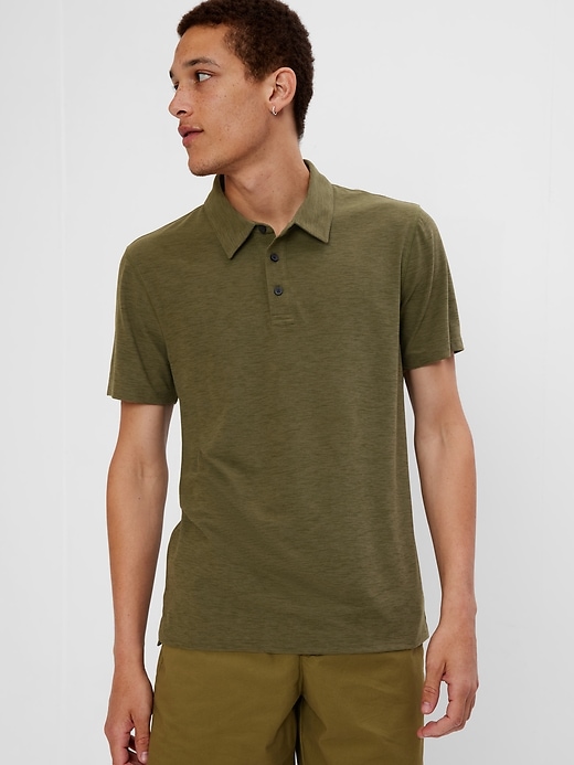 View large product image 1 of 1. GapFit All Day Polo Shirt