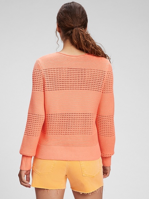 Image number 6 showing, Open-Stitch Sweater