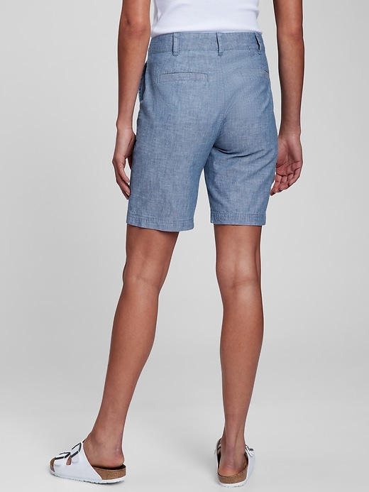 Image number 2 showing, 9" Chambray Bermuda Shorts with Washwell