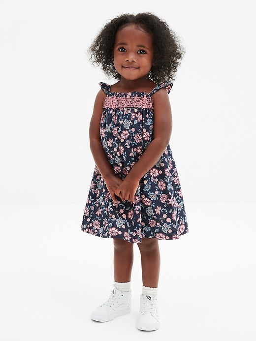 Image number 2 showing, Toddler Smocked Print Dress