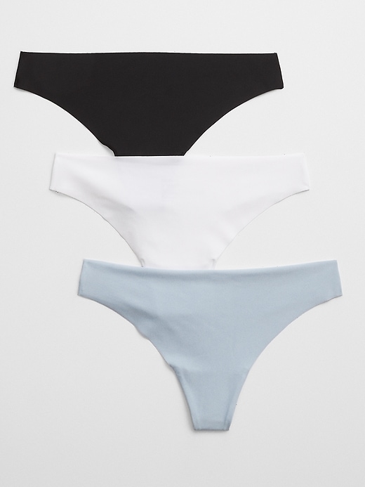 Image number 1 showing, No-Show Thong Underwear (3-Pack)