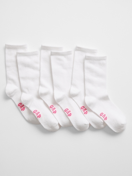 View large product image 1 of 1. Kids Gap Logo Crew Socks (3-Pack)