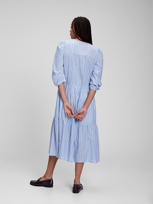 Image number 2 showing, V-Neck Tiered Midi Dress
