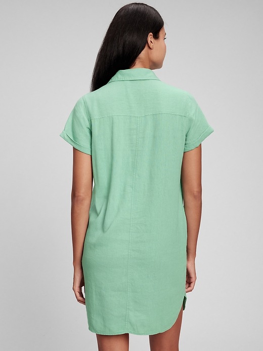 Image number 2 showing, Linen Shirtdress