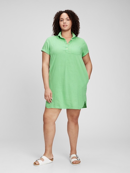 Image number 5 showing, Linen Shirtdress