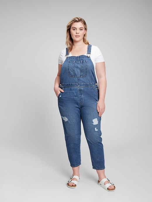 Image number 5 showing, Destructed Denim Overalls
