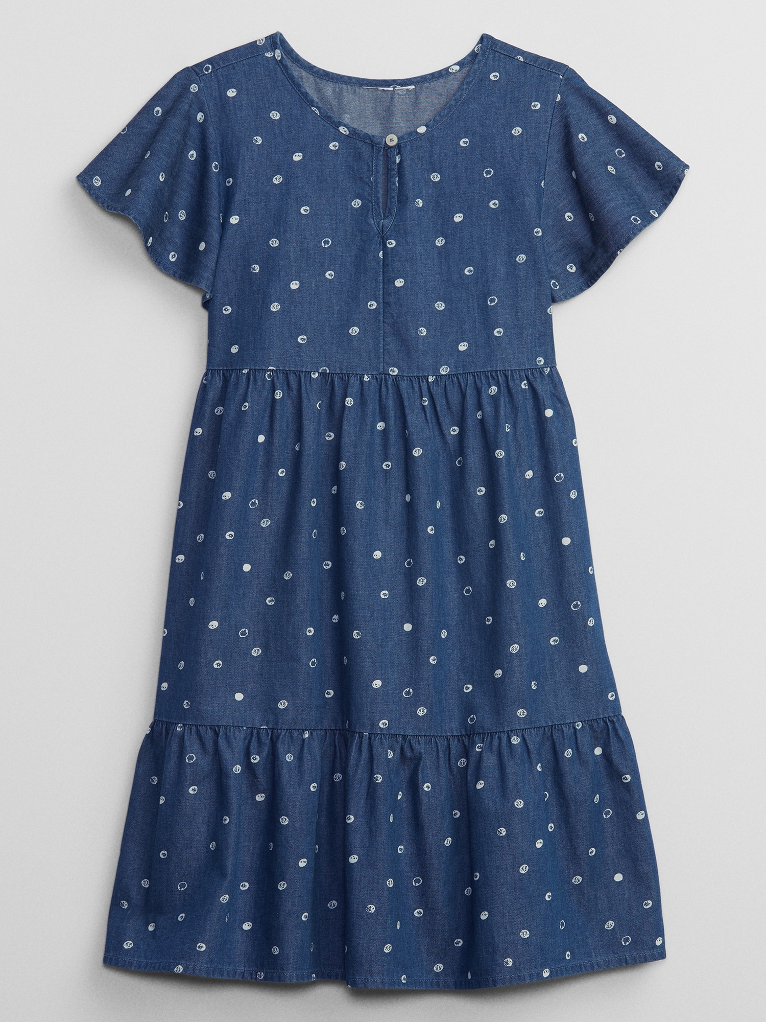 Kids Chambray Tiered Dress Gap Factory