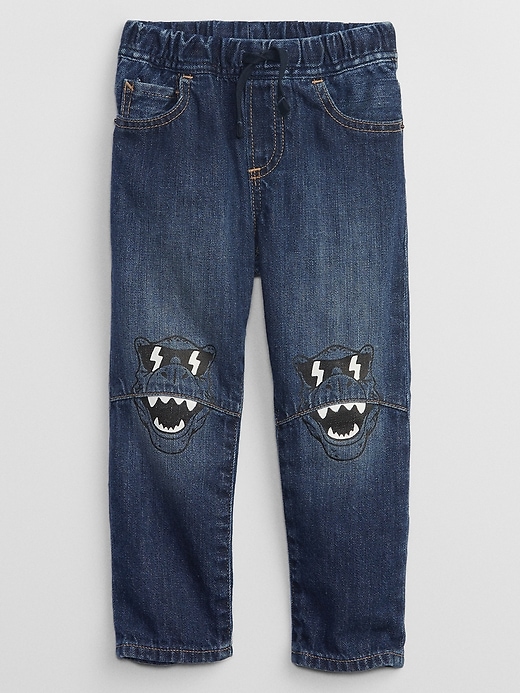 Image number 1 showing, babyGap Pull-On Slim Dino Jeans