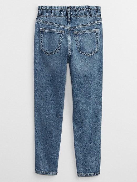View large product image 2 of 2. Kids High Rise Mom Jeans with Washwell
