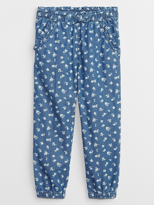 babyGap Chambray Knot-Tie Joggers with Washwell