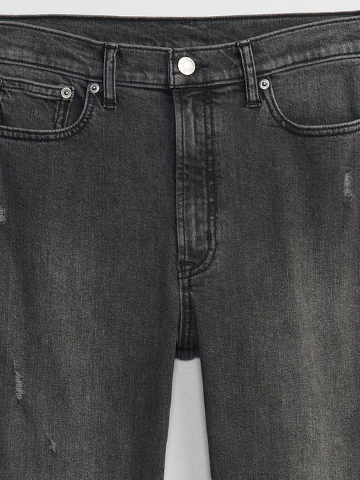Image number 6 showing, High Rise Destructed Vintage Slim Jeans with Washwell