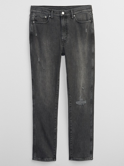 Image number 5 showing, High Rise Destructed Vintage Slim Jeans with Washwell