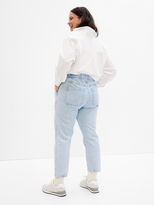 Image number 4 showing, High Rise Straight Paperbag Jeans