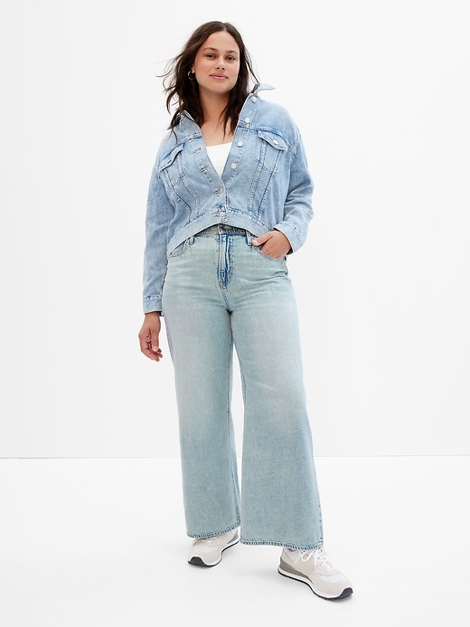 Image number 3 showing, High Rise Wide-Leg Jeans