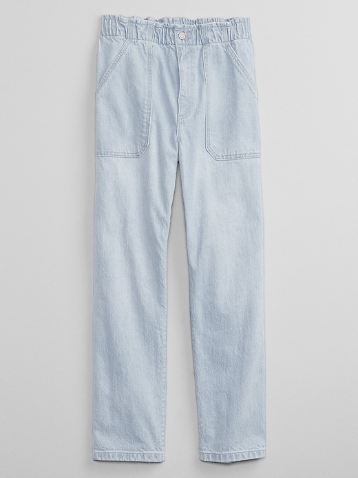 High Rise Straight Paperbag Jeans with Washwell | Gap Factory