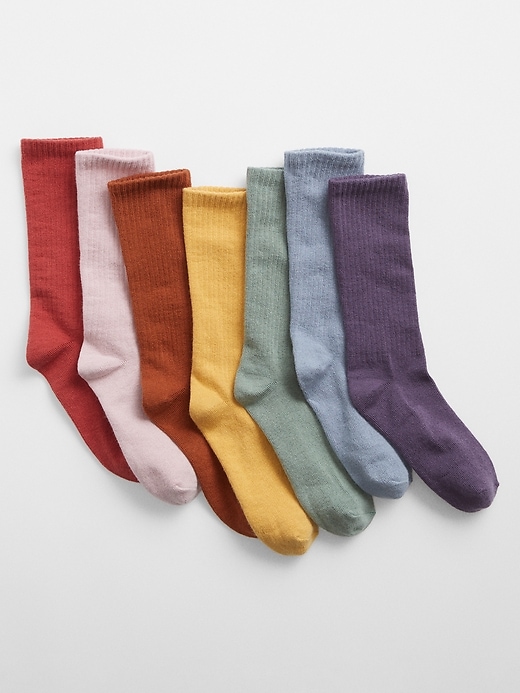 Kids Rainbow Crew Socks (7-Pack)