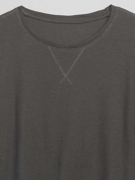 Image number 4 showing, Waffle-Knit PJ Shirt