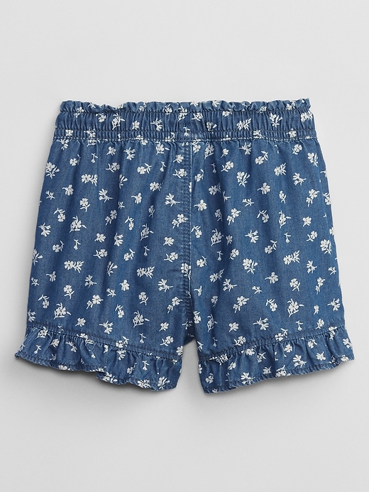 View large product image 2 of 3. babyGap Chambray Utility Pull-On Shorts with Washwell