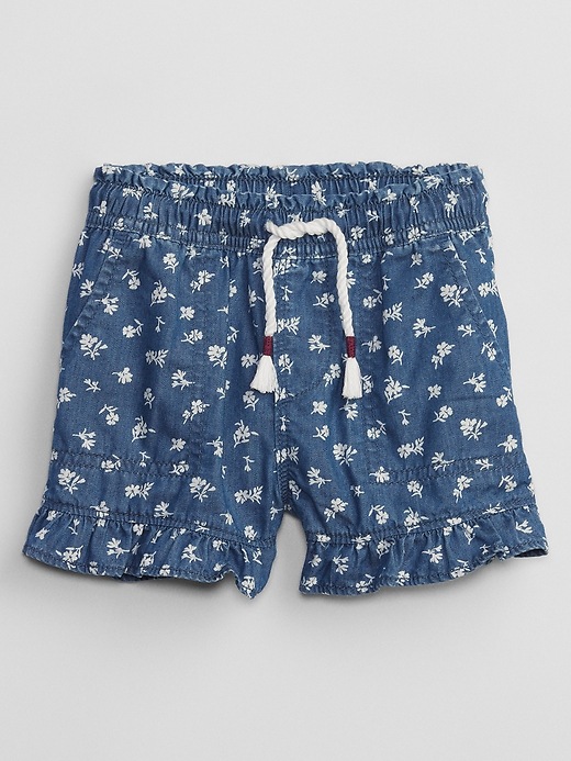 Image number 1 showing, babyGap Chambray Utility Pull-On Shorts