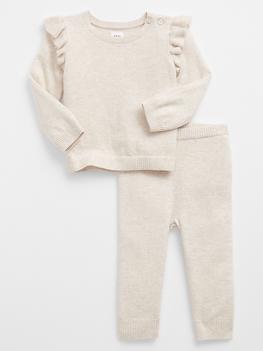 Baby Ruffle Sweatshirt Outfit Set