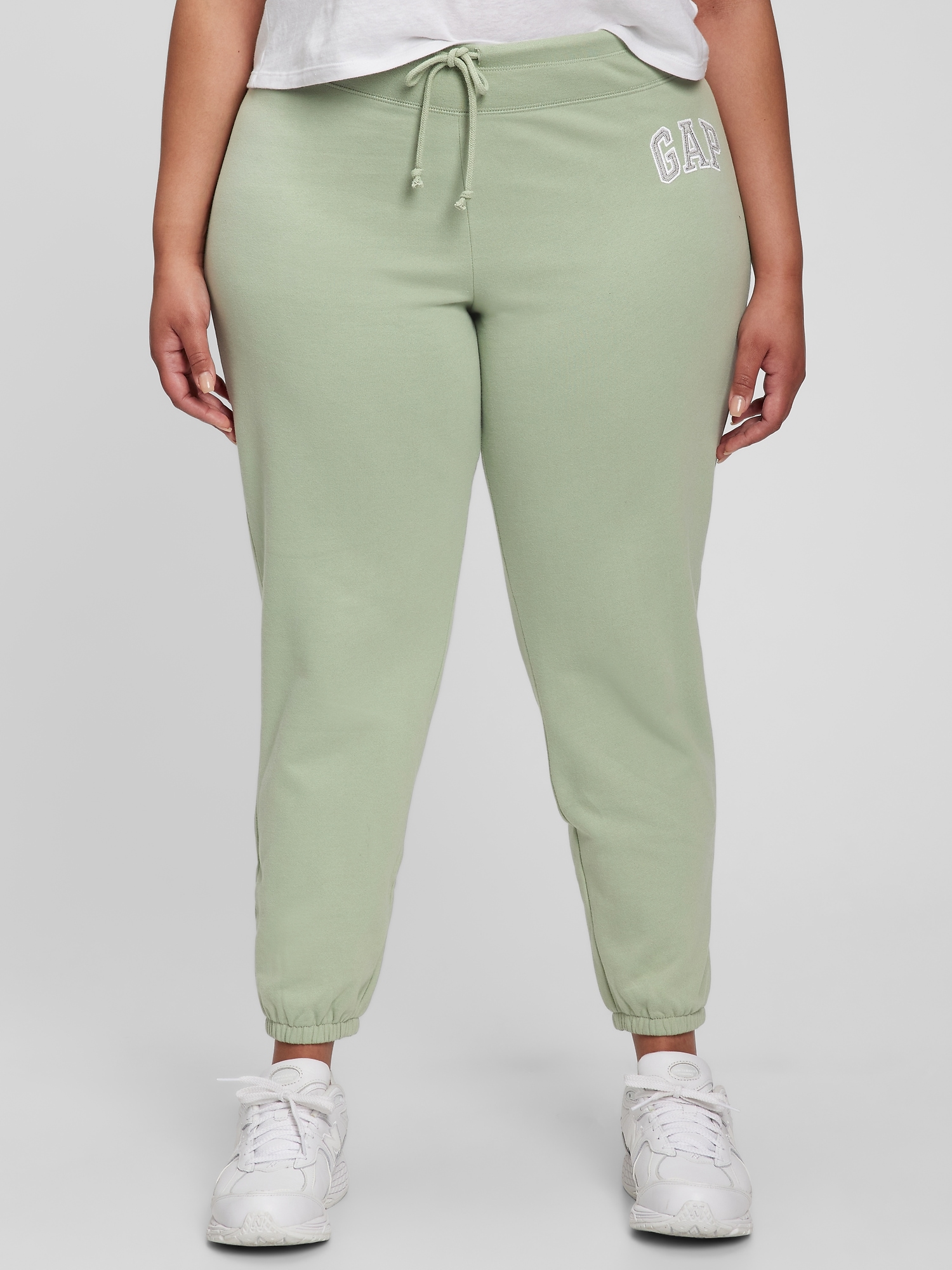 Gap Womens Sweatpants Fleece Lined Lounge Sleep Wear Joggers Stretch Arch Logo 