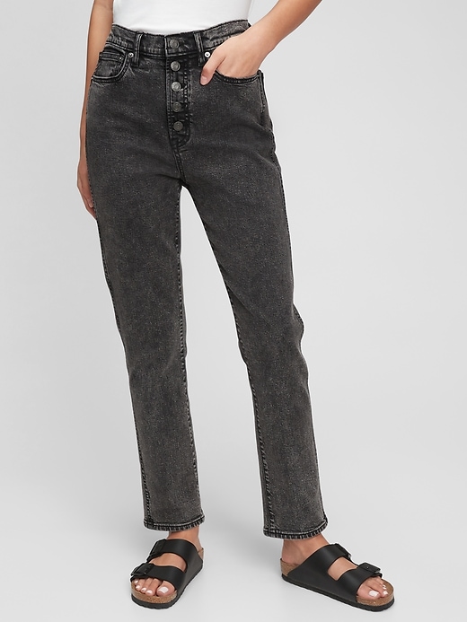 Image number 1 showing, High Rise Vintage Slim Jeans With Washwell