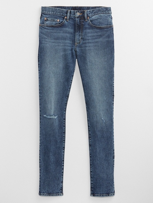 Image number 3 showing, Destructed Skinny GapFlex Jeans with Washwell