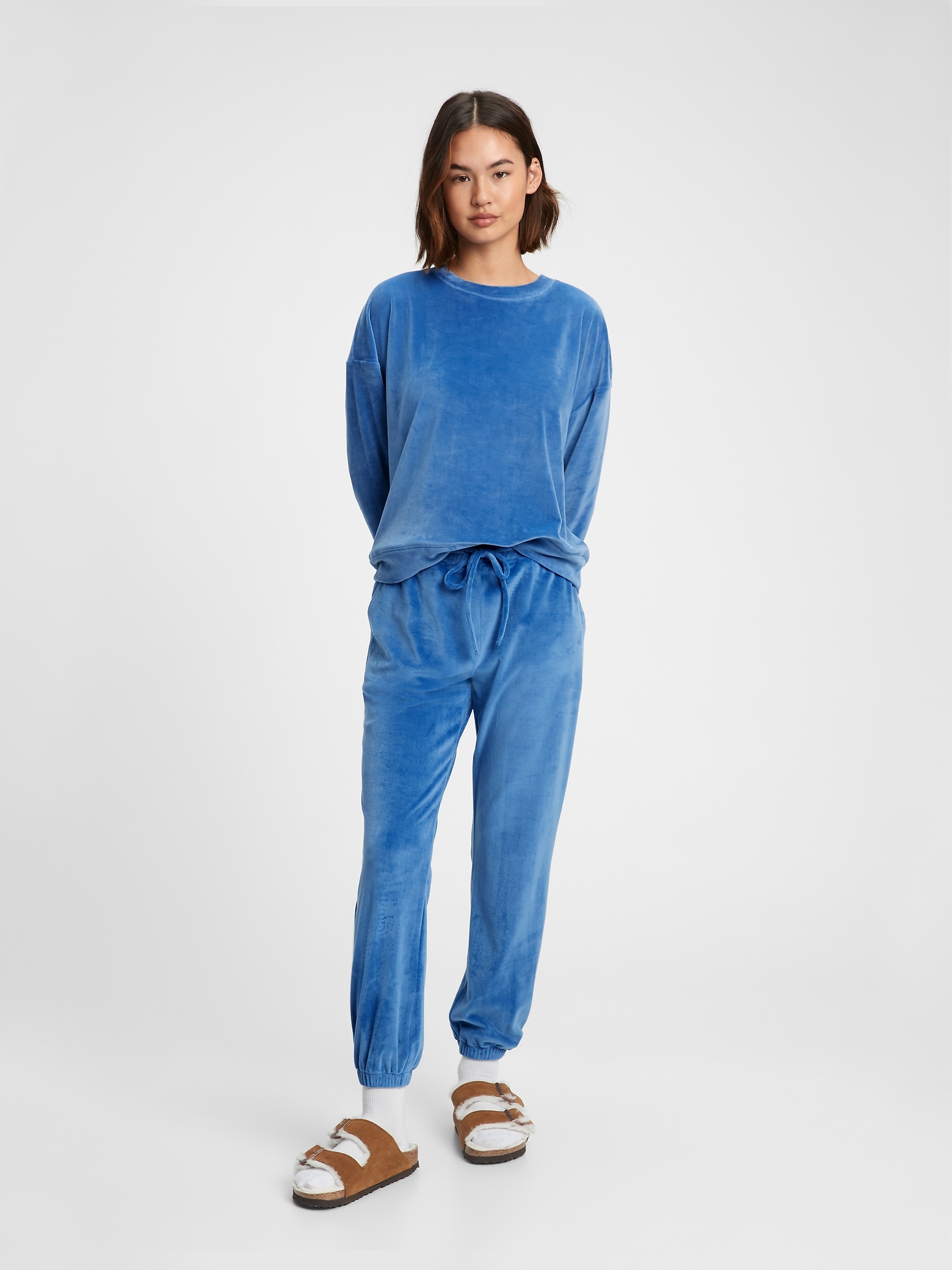 gap velour joggers