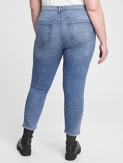 Image number 6 showing, High Rise Distressed Vintage Slim Jeans with Washwell