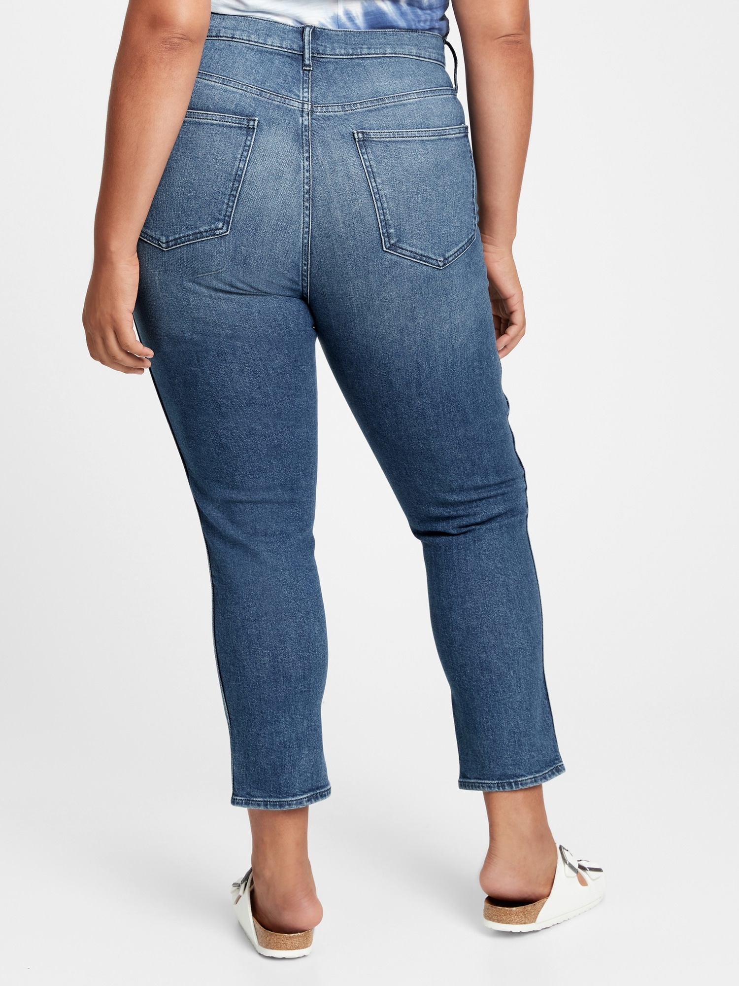 High Rise Vintage Slim Jeans with Washwell