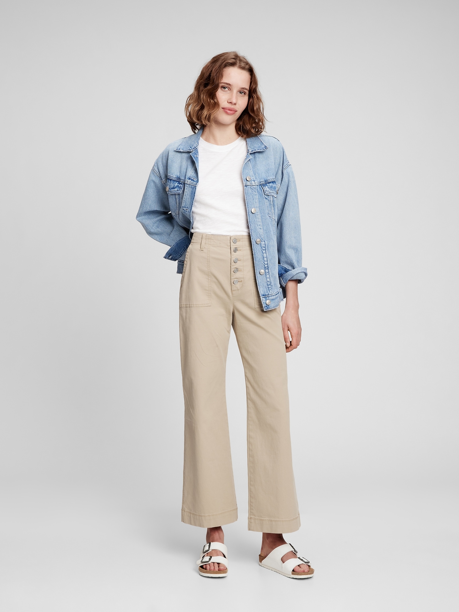 high rise khakis