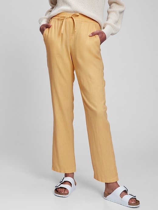 Easy Linen-Blend Pants Gap Factory