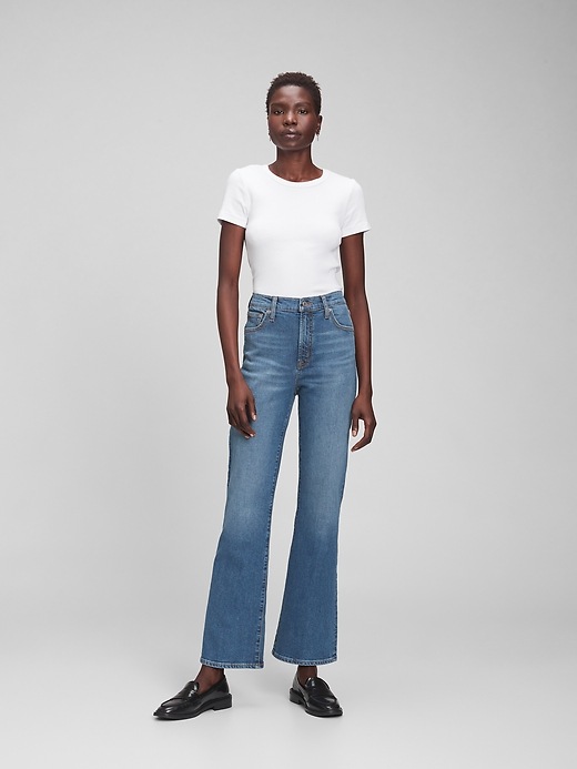 High Rise Vintage Flare Jeans with 