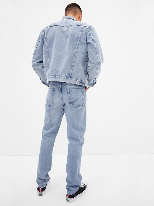 Image number 2 showing, Destructed Straight Taper Jeans with Washwell