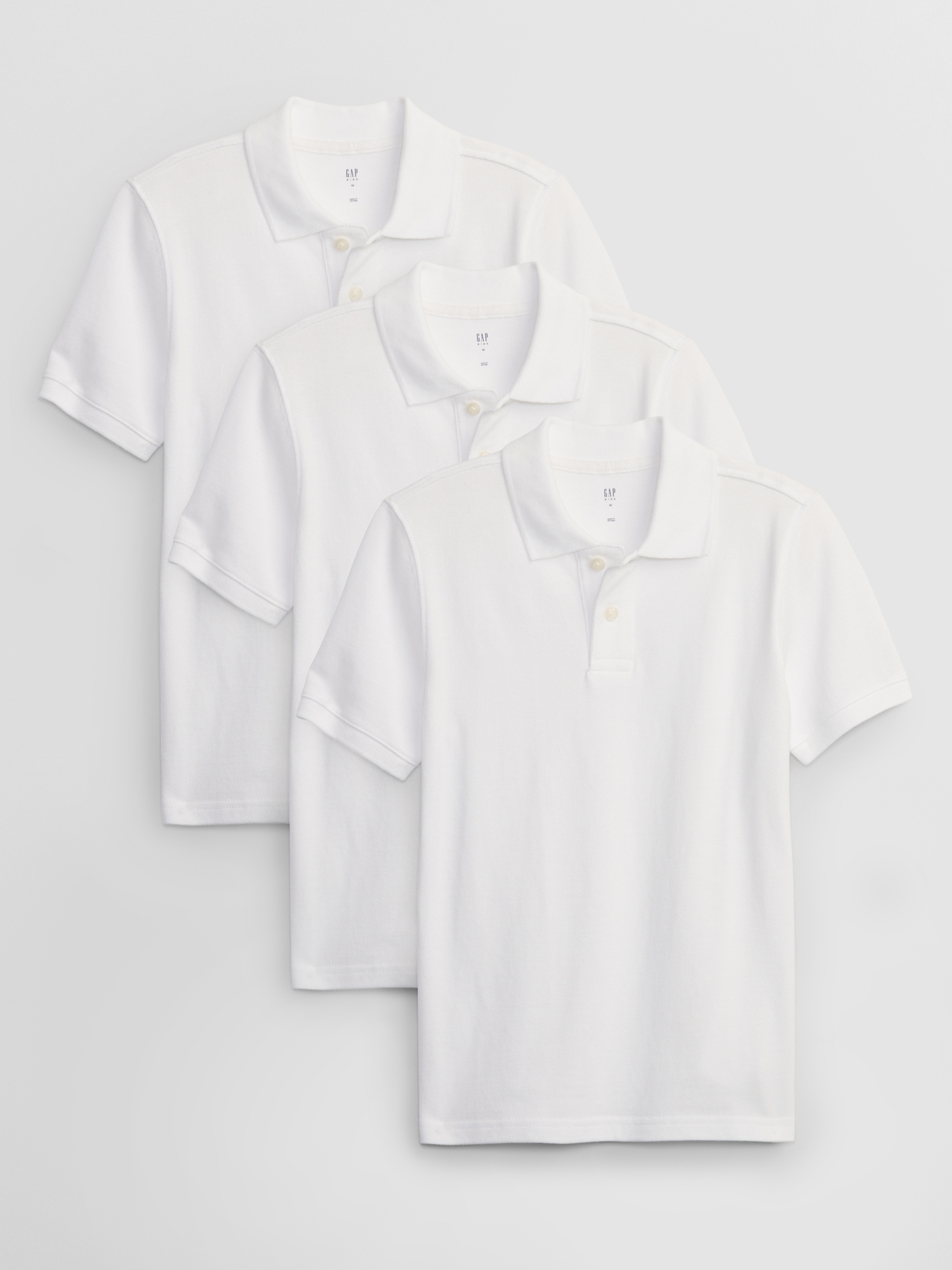 Kids Uniform Pique Polo Shirt (3-Pack)