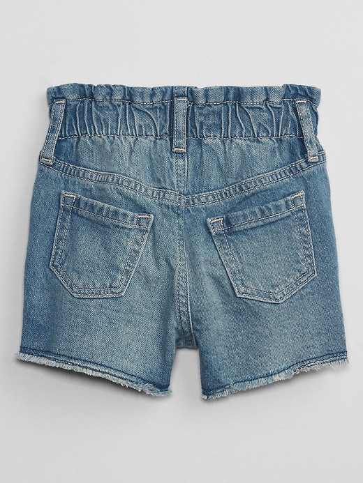 View large product image 2 of 3. babyGap Paperbag Mom Jean Shorts with Washwell