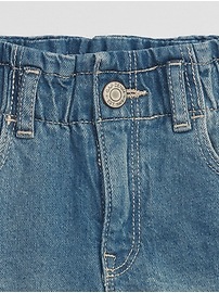 View large product image 3 of 3. babyGap Paperbag Mom Jean Shorts with Washwell