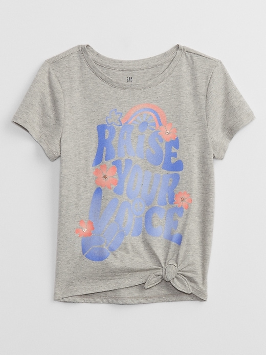 Image number 4 showing, Kids Flippy Sequin Knot-Hem Graphic T-Shirt