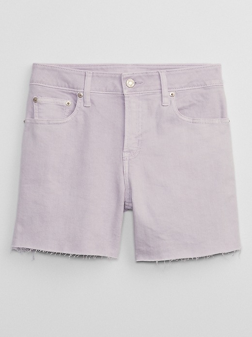 Image number 3 showing, 5.5" Mid Rise Denim Shorts with Washwell