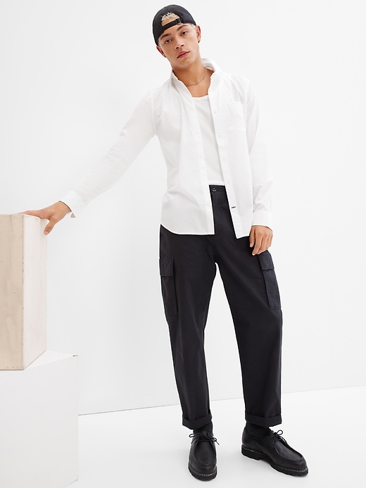 Image number 1 showing, Stretch Poplin Shirt in Slim Fit