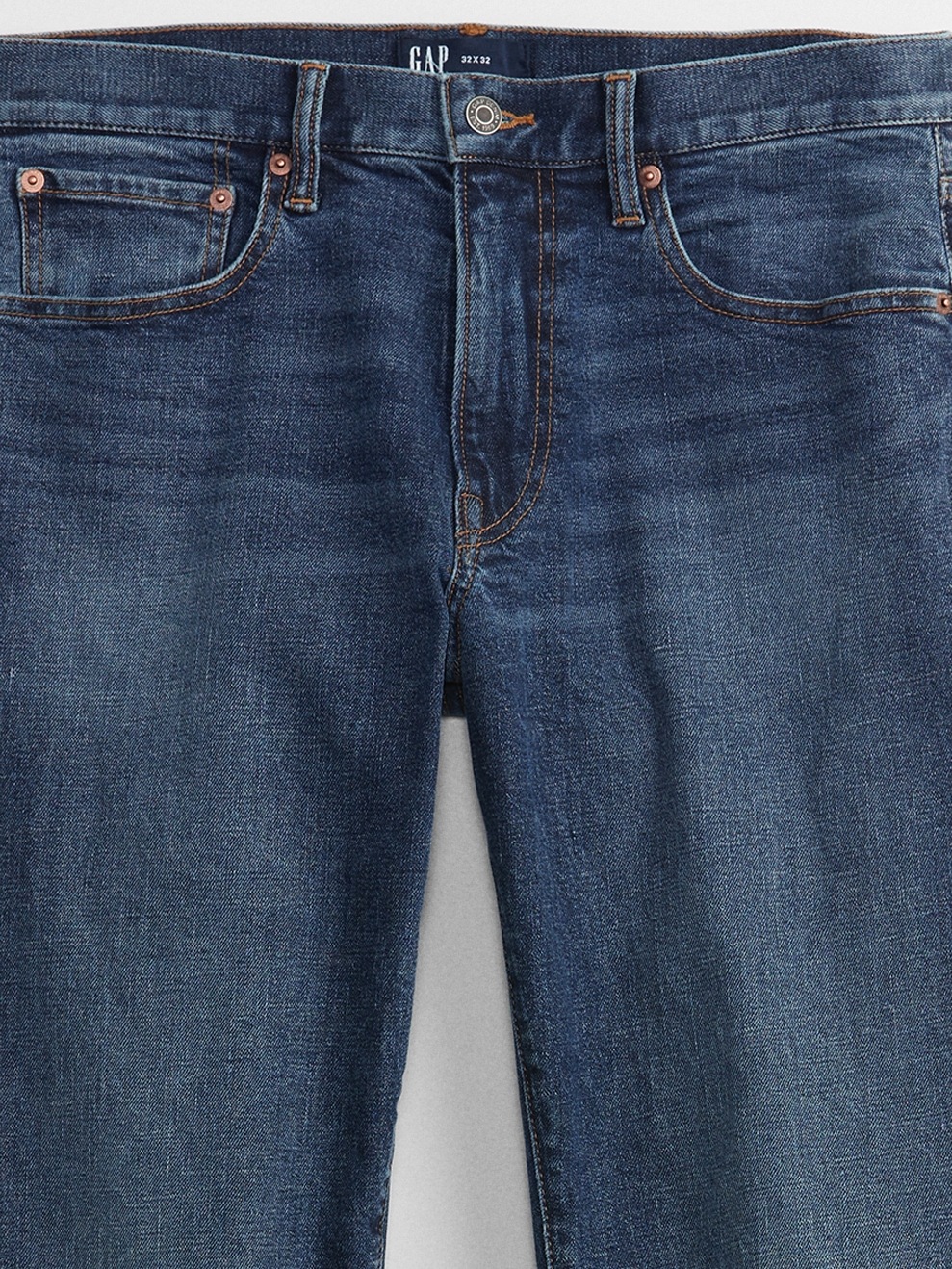 Gap Straight Jeans In Flex With Washwell In Woodsy Brown