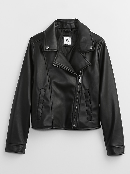 Kids Faux Leather Moto Jacket