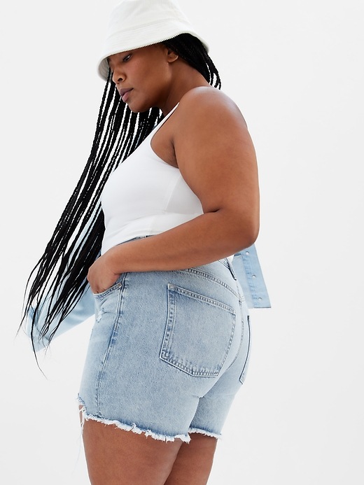 Image number 6 showing, 9" High Rise Destructed '90s Loose Shorts