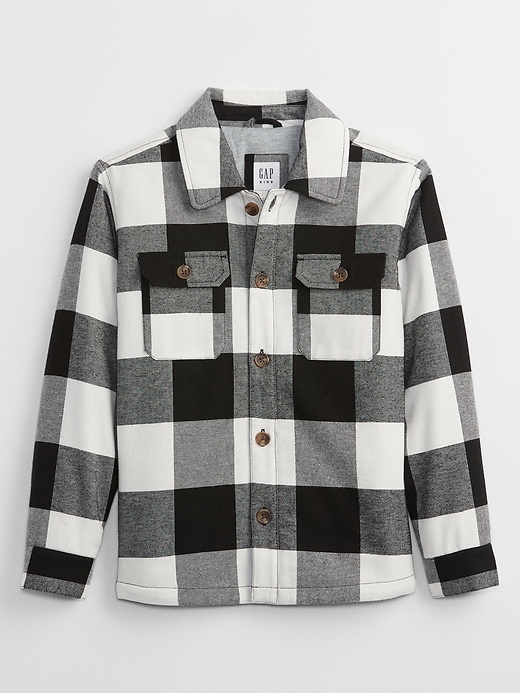 Boys Black White Plaid Jacket Kids Plaid Shirt Jacket Gap Factory