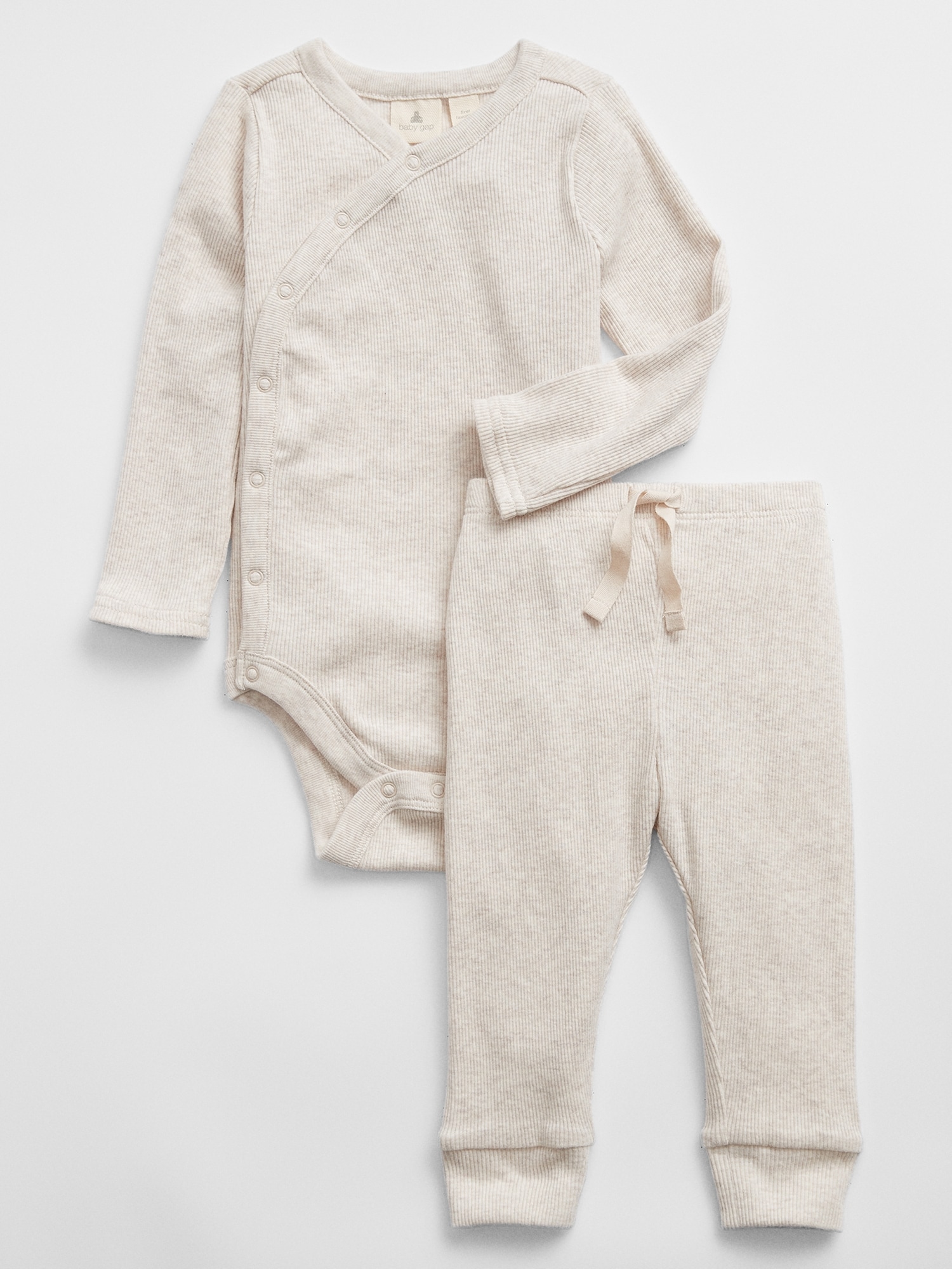Baby Ribbed Bodysuit TwoPiece Outfit Set Gap Factory