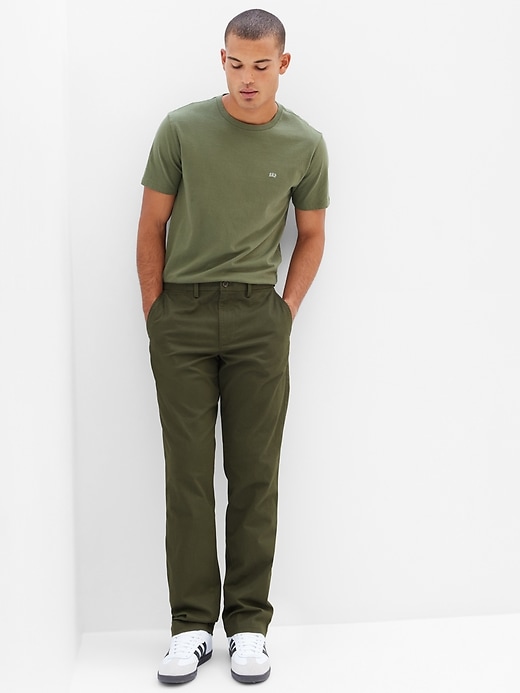 Image number 1 showing, GapFlex Essential Khakis in Straight Fit with Washwell