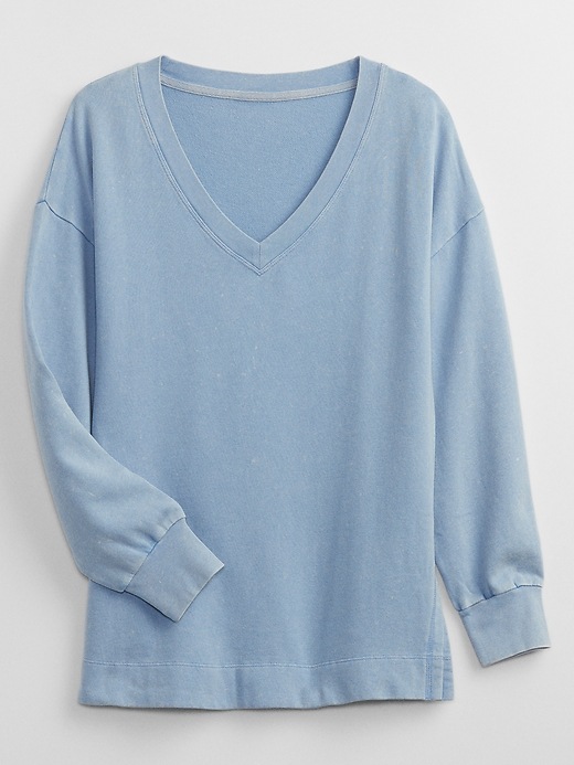 Image number 6 showing, V-Neck Tunic Sweatshirt
