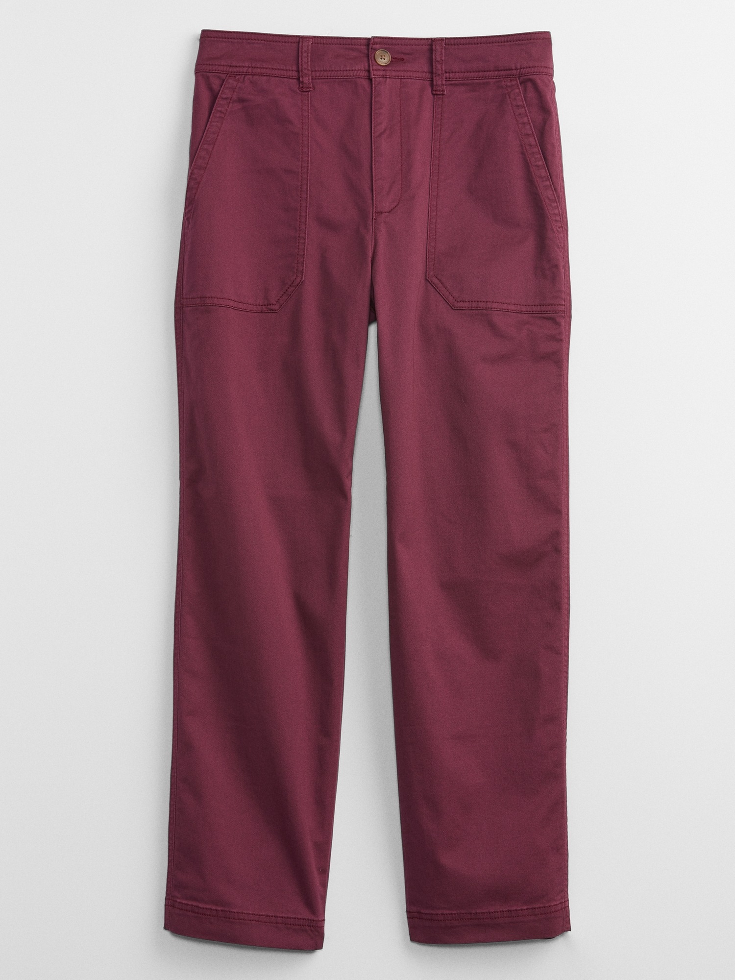 High Rise Girlfriend Utility Khakis with Washwell | Gap Factory