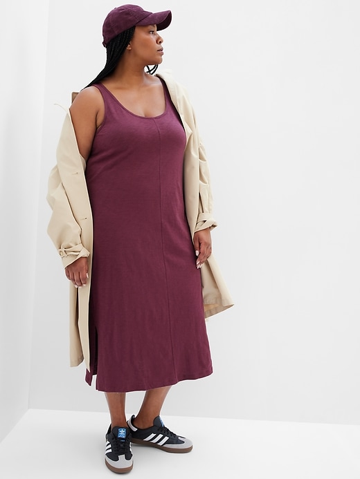 Scoopneck Sleeveless Midi Dress | Gap Factory